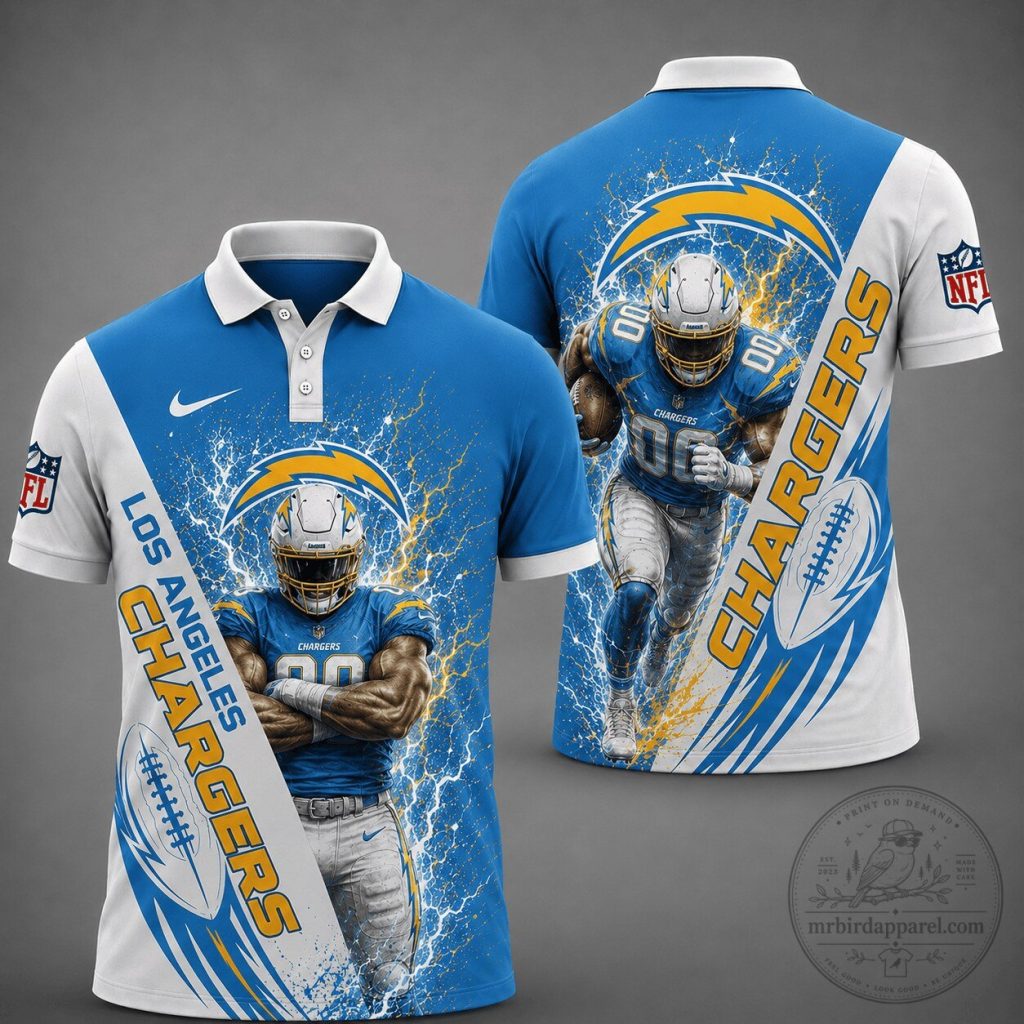 Los Angeles Chargers Premium NFL Gridiron Spirit Polo Shirt NY Los Angeles Chargers | Premium NFL Gridiron Spirit Polo Shirt NY