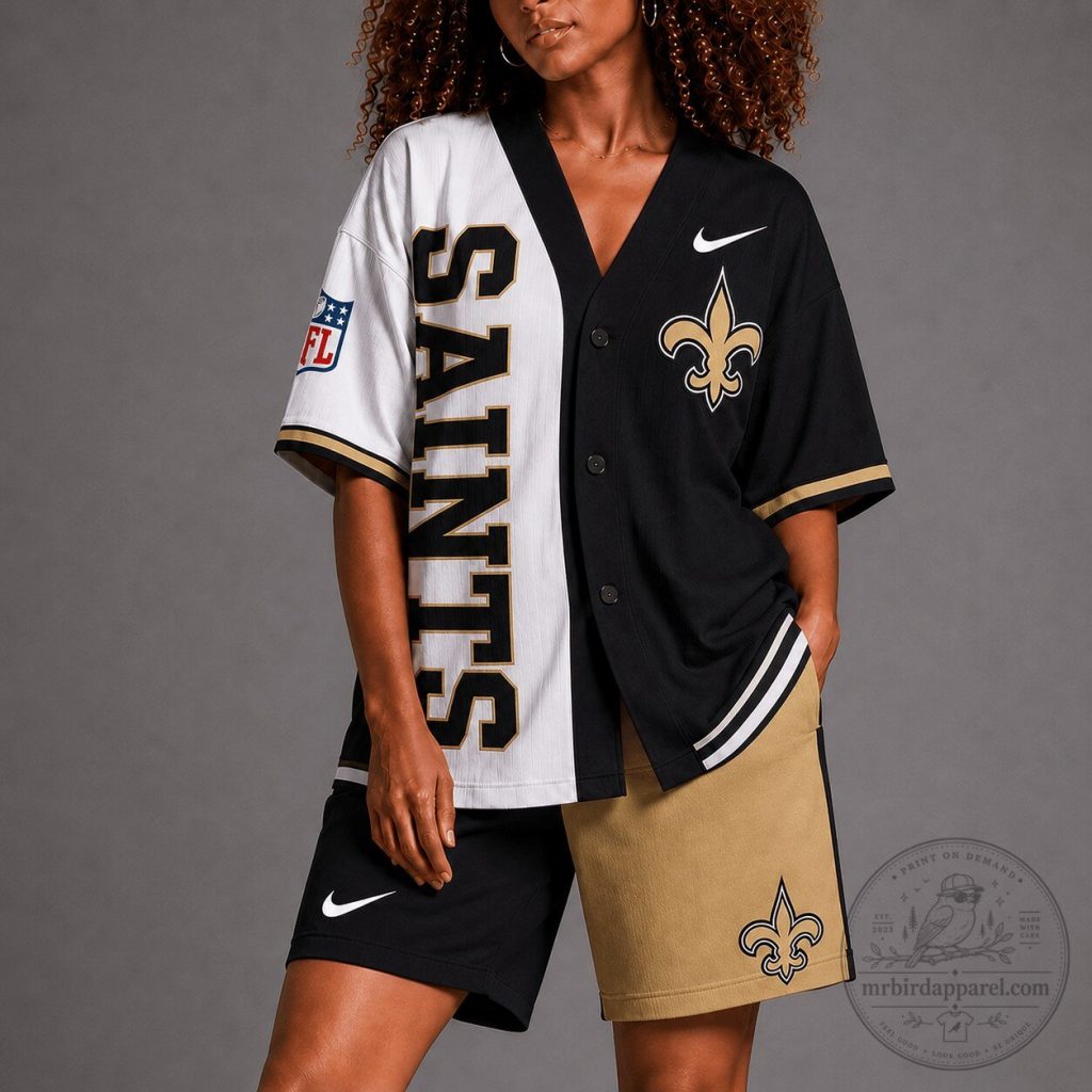 New Orleans Saints Premium NFL Team Pride Jersey and Shorts Set NY New Orleans Saints | Premium NFL Team Pride Jersey and Shorts Set NY