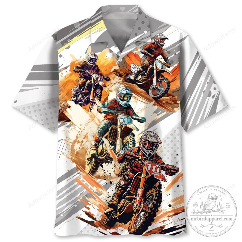 Sport Dirt Bike Racing Style Hawaiian Shirt Sport Dirt Bike Racing Style Hawaiian Shirt