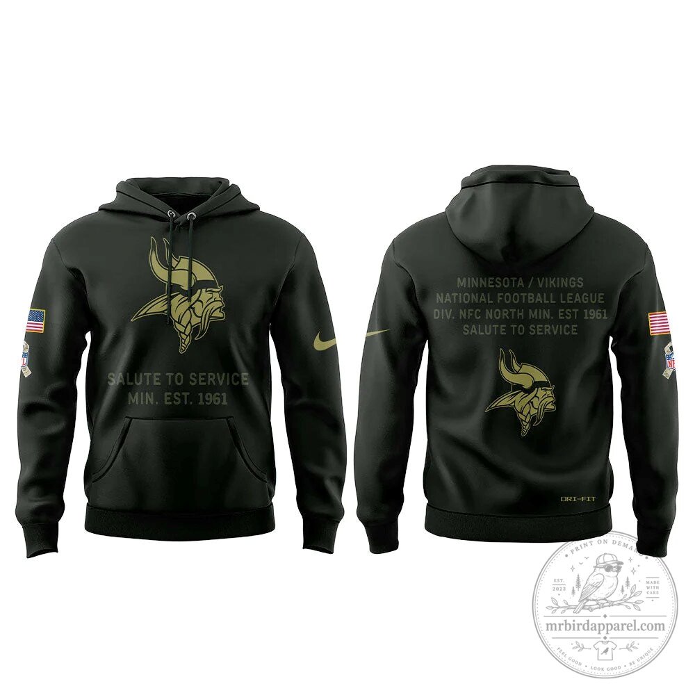 Minnesota Vikings Salute To Service National Football League Hoodie 9 Minnesota Vikings Salute To Service National Football League Hoodie