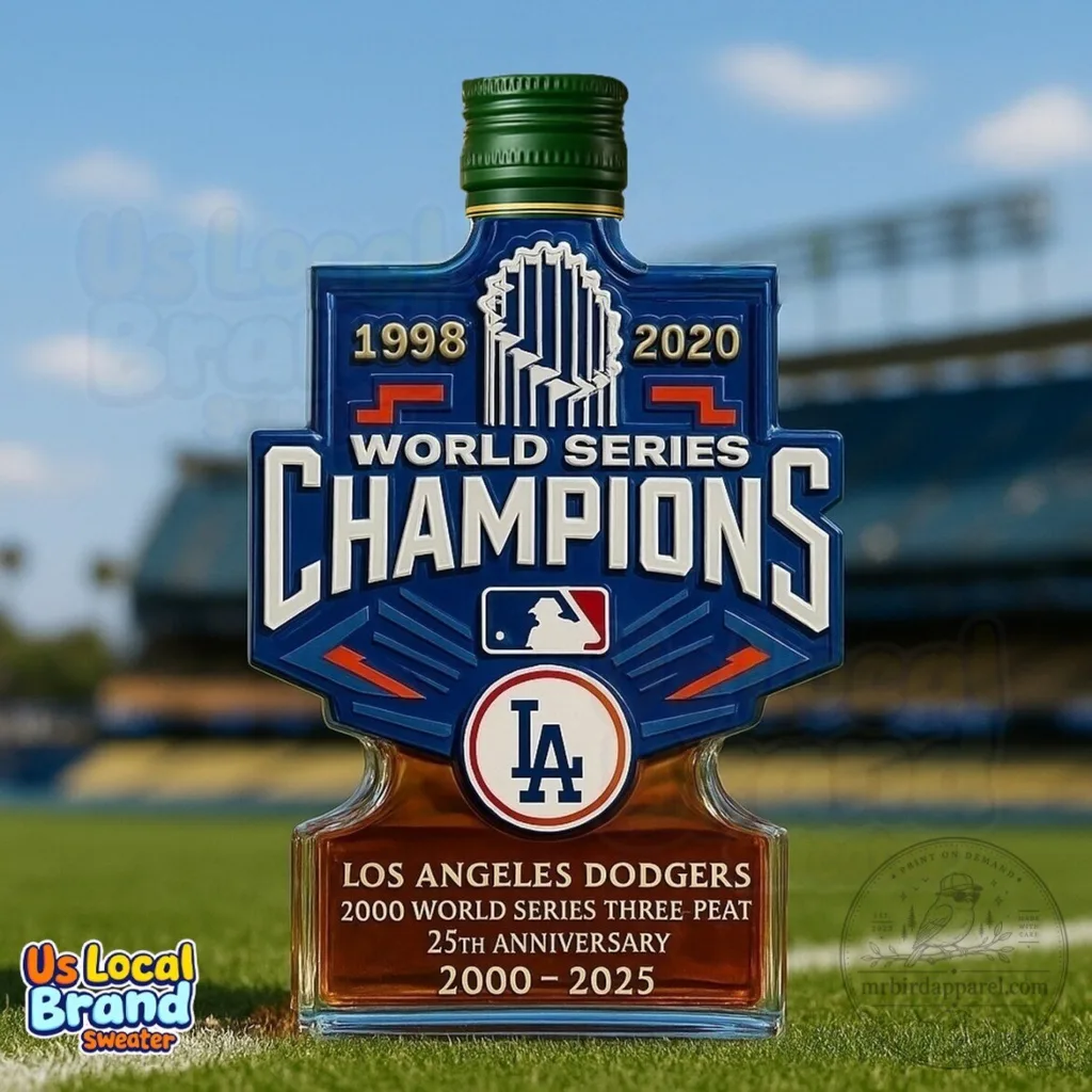 Los Angeles Dodgers World Series Champions 25th Anniversary Whiskey Bottle 32 Los Angeles Dodgers World Series Champions 25th Anniversary Whiskey Bottle