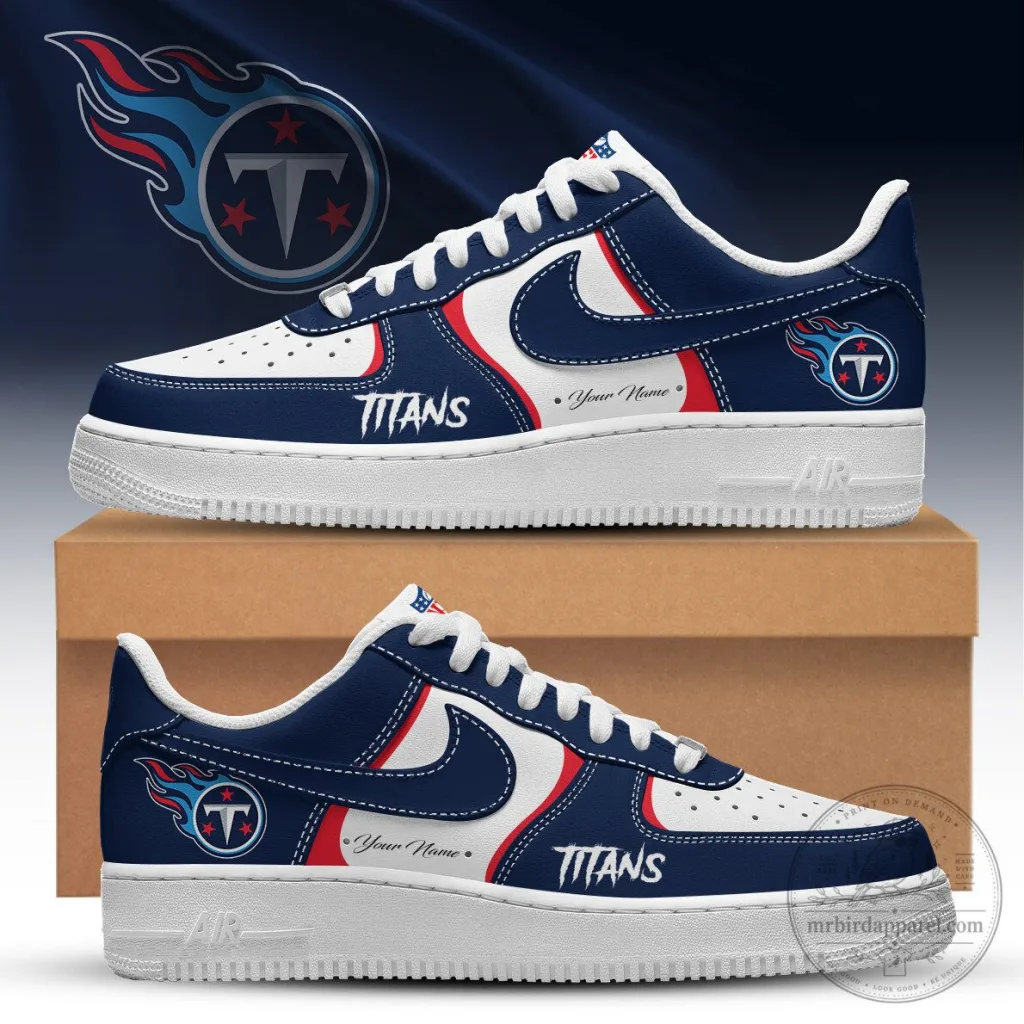 Tennessee Titans Heritage Low-Top Custom Name Sneakers