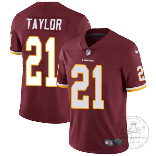 Burgundy Red Football Jersey for Sean Taylor, Number 21, Washington Redskins 3 Burgundy Red Football Jersey for Sean Taylor, Number 21, Washington Redskins