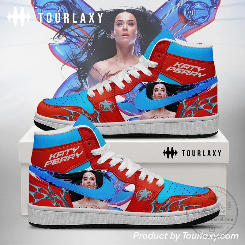 Katy Perry The Lifetime Red Blue High Top Sneakers