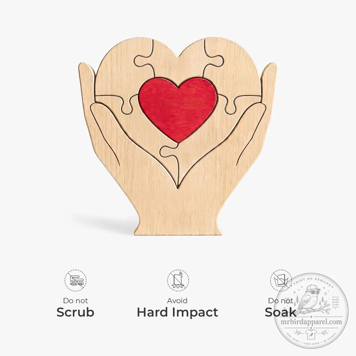 Personalized Heart Shaped Wooden Puzzle with Family Names for Dad 10 Personalized Heart Shaped Wooden Puzzle with Family Names for Dad