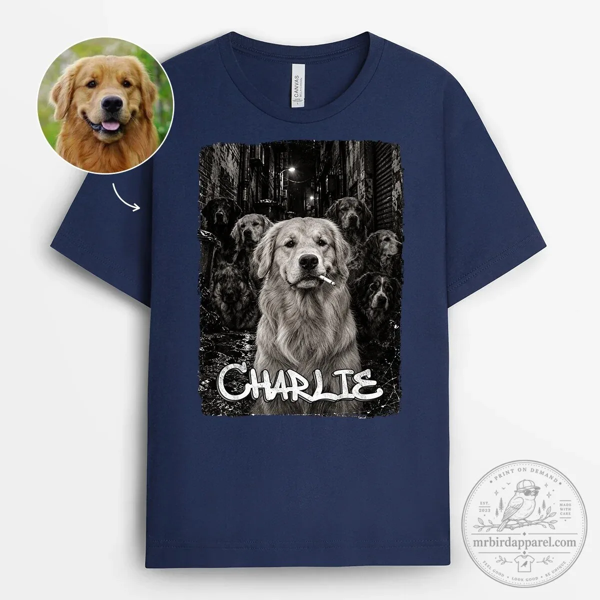 Personalized Custom Pet Photo Kitten Gangster Cat Black T-Shirt 7 Personalized Custom Pet Photo Kitten Gangster Cat Black T-Shirt