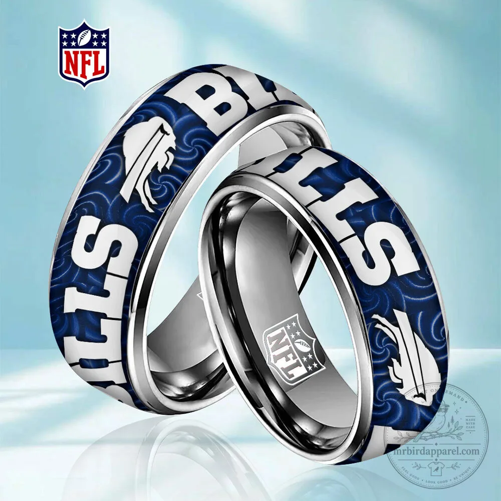 Buffalo Bills National Football League Team Logo Stainless Steel Ring