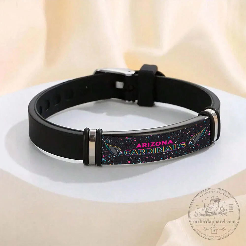 Arizona Cardinals Crucial Catch 2025 Photo Silicone Bracelet