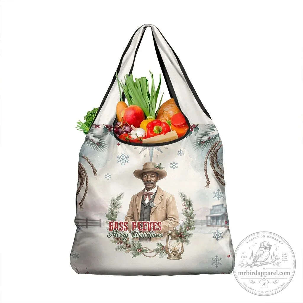Bass Reeves Merry Christmas Old West Deputy Lawman Pine Branch Winter Holiday Bag 1 Bass Reeves Merry Christmas Old West Deputy Lawman Pine Branch Winter Holiday Bag