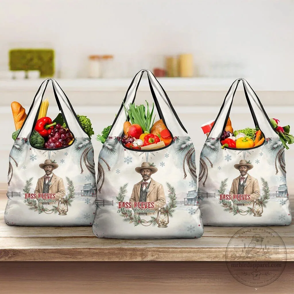 Bass Reeves Merry Christmas Old West Deputy Lawman Pine Branch Winter Holiday Bag 12 Bass Reeves Merry Christmas Old West Deputy Lawman Pine Branch Winter Holiday Bag