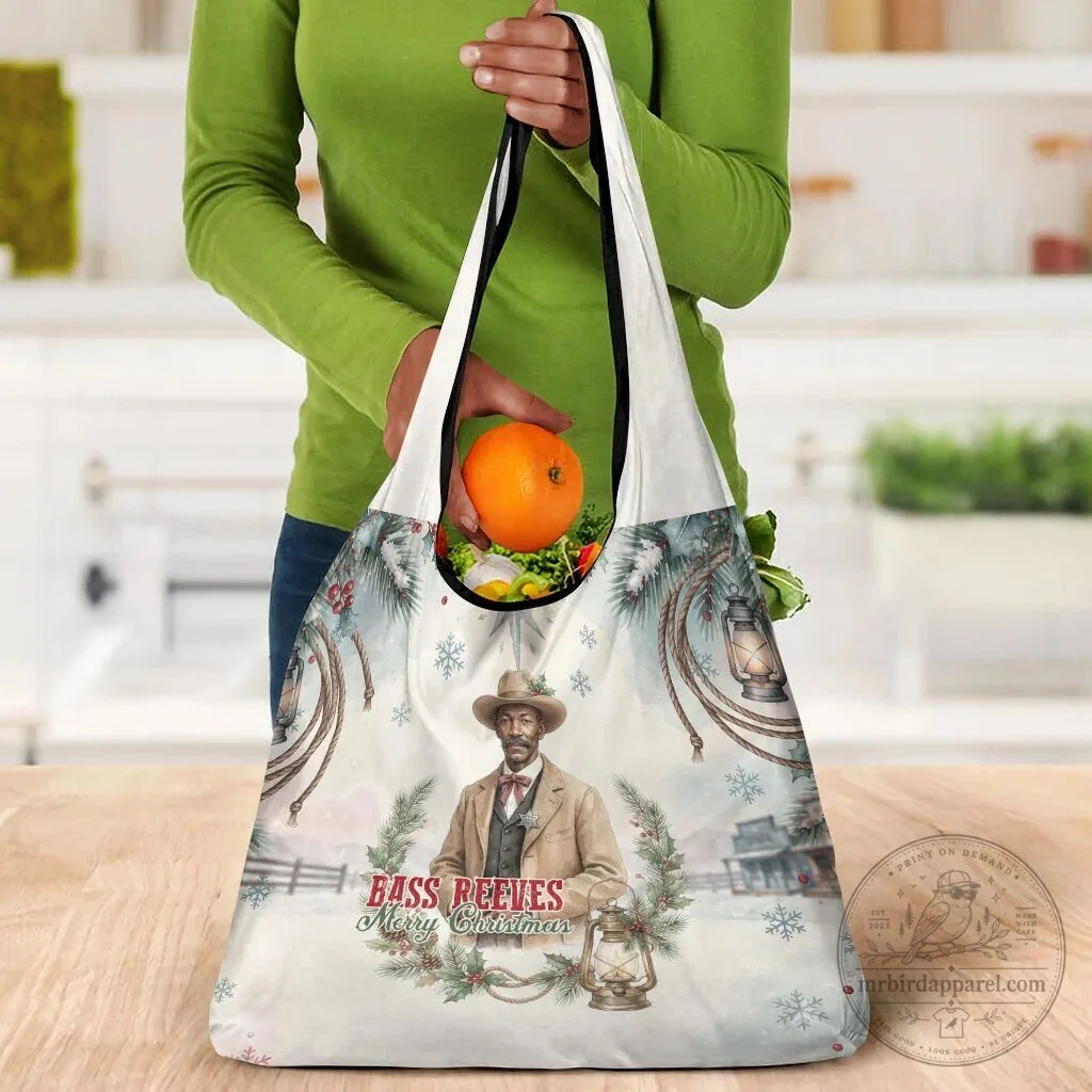 Bass Reeves Merry Christmas Old West Deputy Lawman Pine Branch Winter Holiday Bag 15 Bass Reeves Merry Christmas Old West Deputy Lawman Pine Branch Winter Holiday Bag