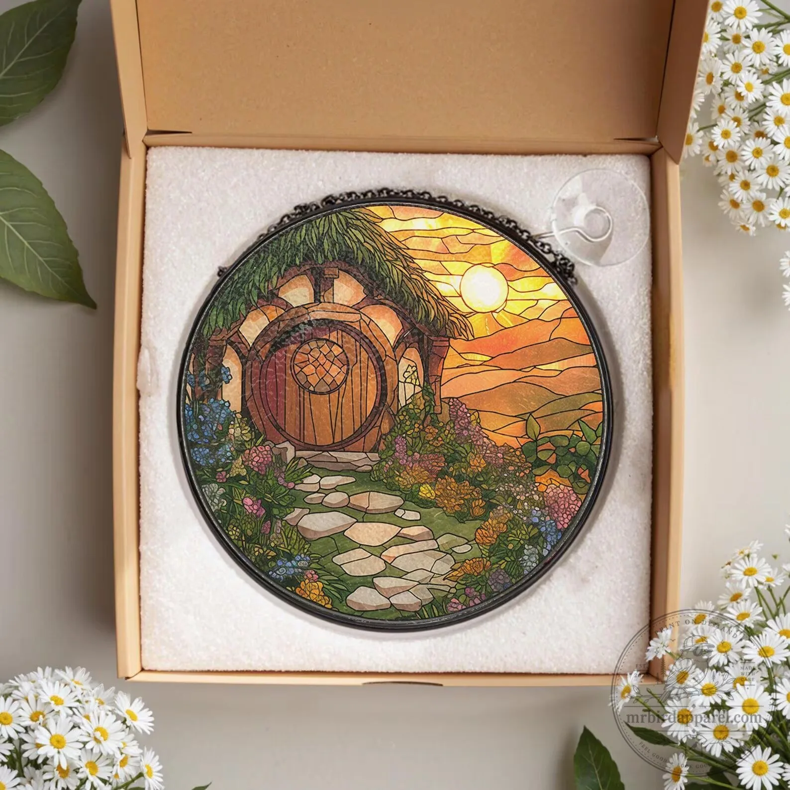 Lord of the Rings Hobbiton Bag End Stained Glass Suncatcher 12 Lord of the Rings Hobbiton Bag End Stained Glass Suncatcher