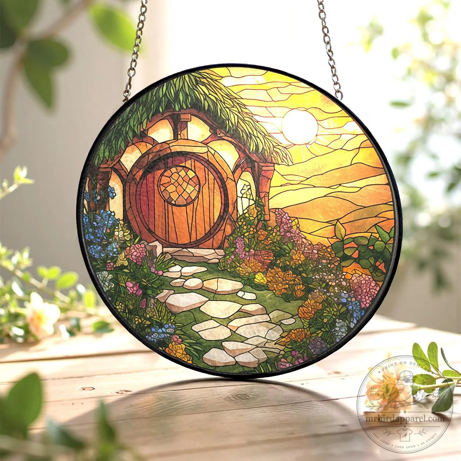Lord of the Rings Hobbiton Bag End Stained Glass Suncatcher 13 Lord of the Rings Hobbiton Bag End Stained Glass Suncatcher
