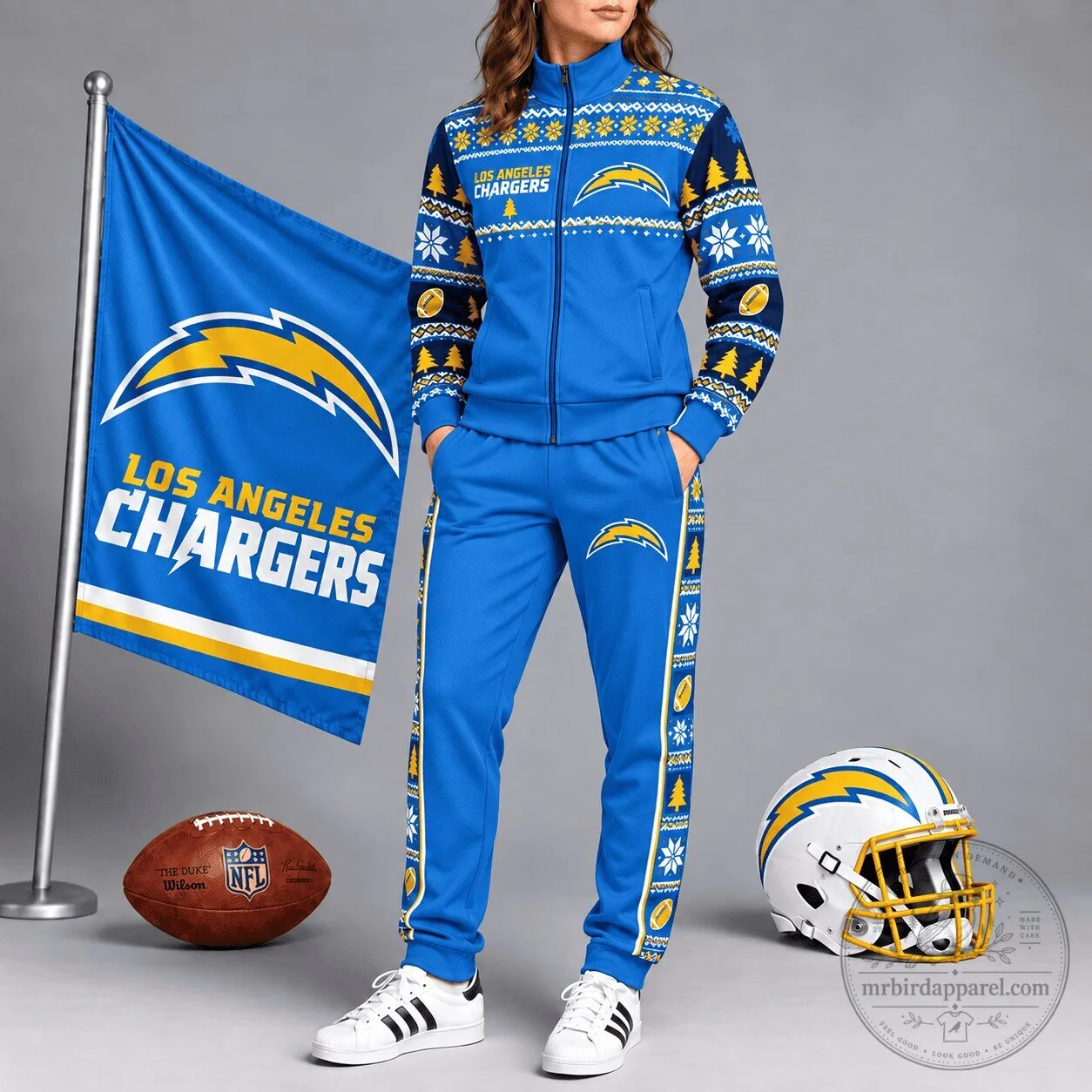 Los Angeles Chargers NFL Christmas Holiday Spirit Tracksuit Hoodie