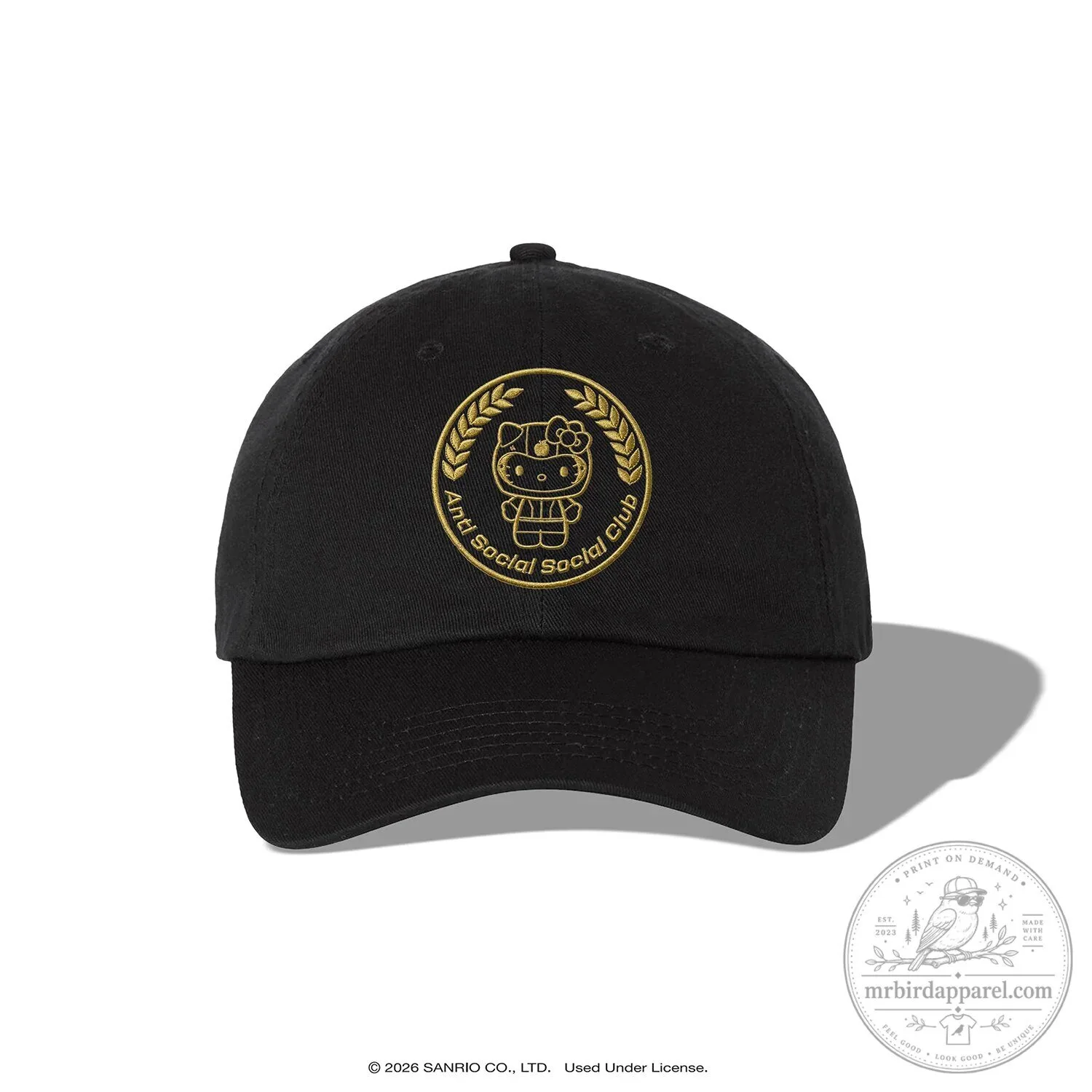 Anti Social Social Club Hello Kitty World Champion Black Dad Hat