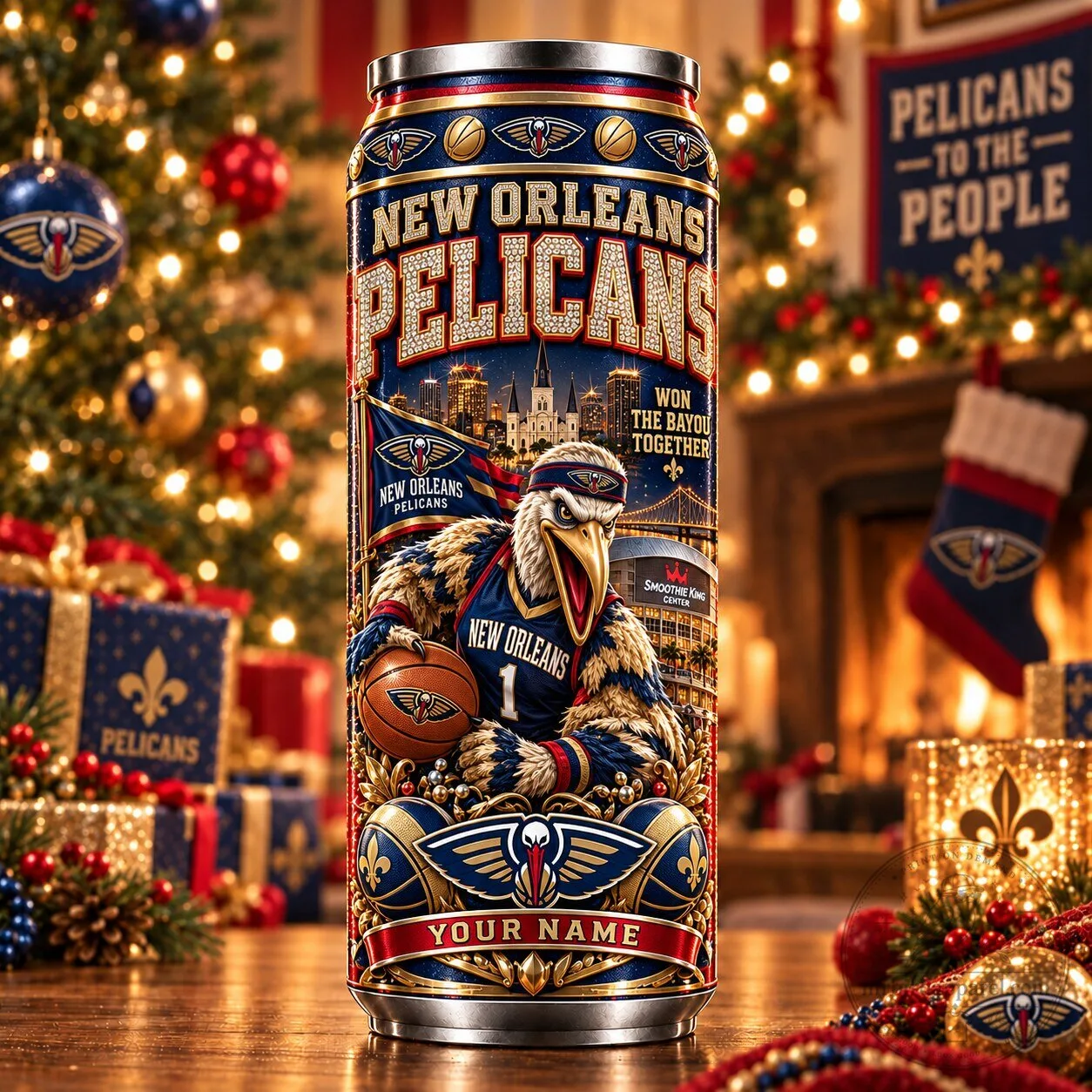 New Orleans Pelicans NBA Basketball Team Personalized Can Tumbler