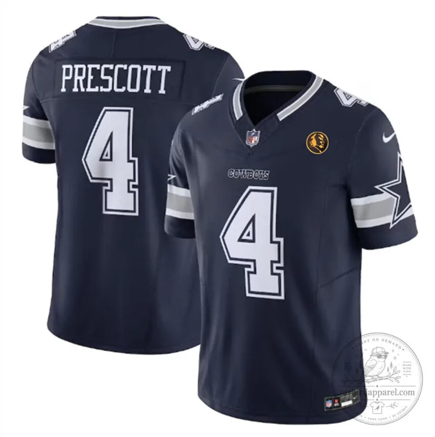 Dak Prescott Navy Blue Game Jersey for Dallas Cowboys Football Fans