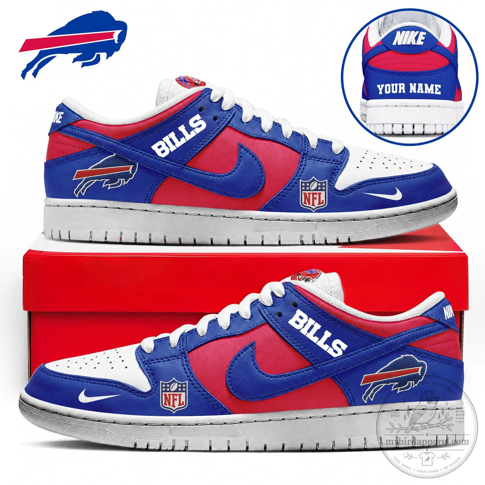 Buffalo Bills National Football League Team Logo Custom Shoes
