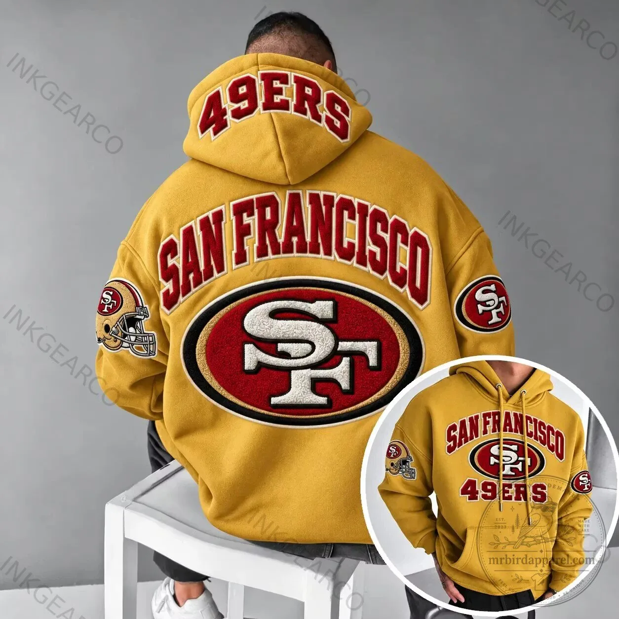San Francisco 49ers Football Team Gold Hoodie