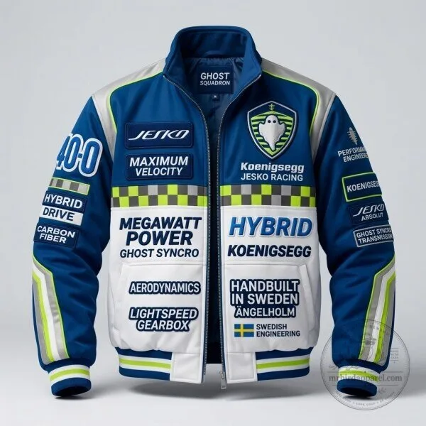 Koenigsegg Jesko Racing Hybrid Megawatt Power Bomber Jacket
