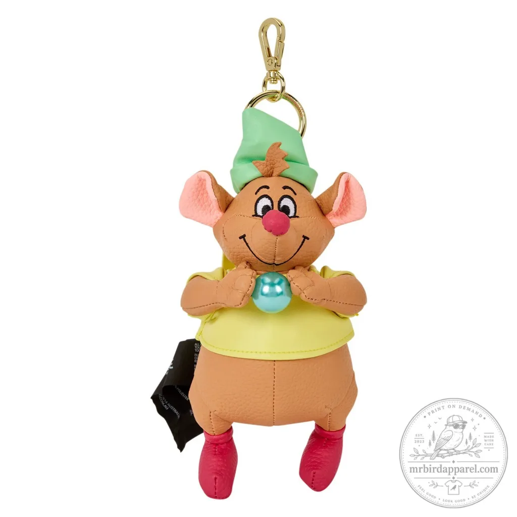 Disney Cinderella Gus Gus Mouse Plush Figural Bag Charm Keychain Disney Cinderella Gus Gus Mouse Plush Figural Bag Charm Keychain
