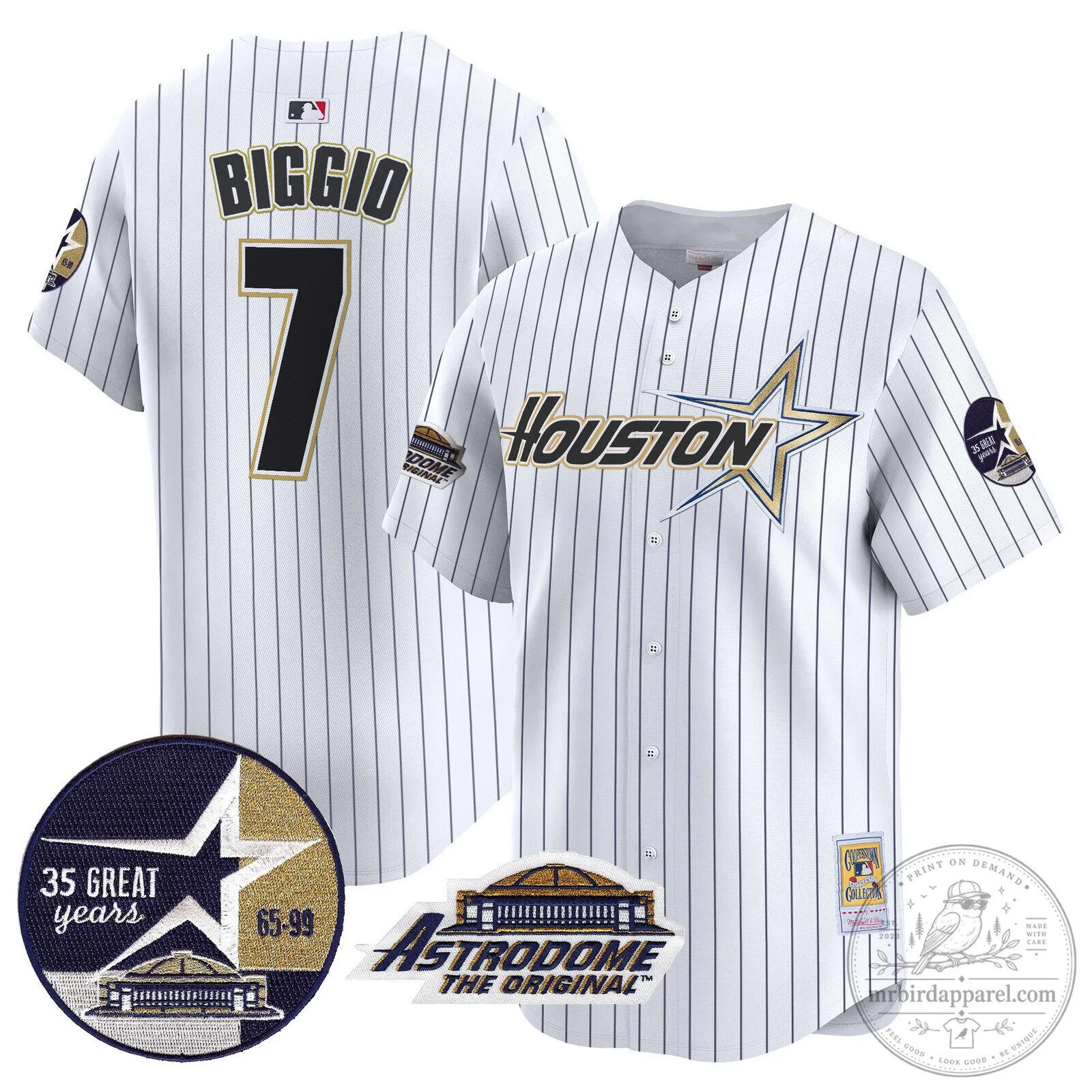 Houston Astros Craig Biggio 1999 Throwback 35th Anniversary Baseball Jersey