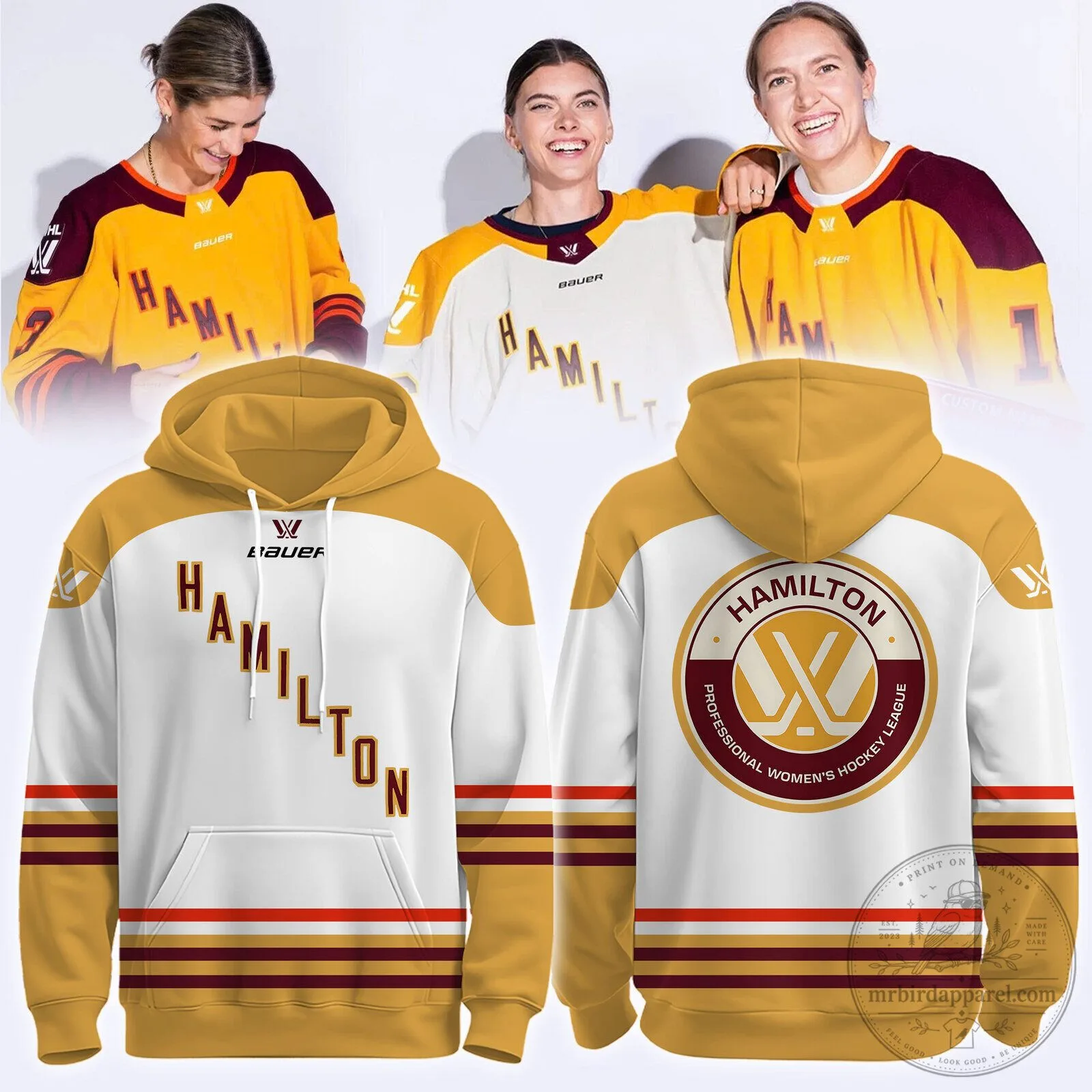Professional Women's Hockey League Hamilton Team Logo Hoodie