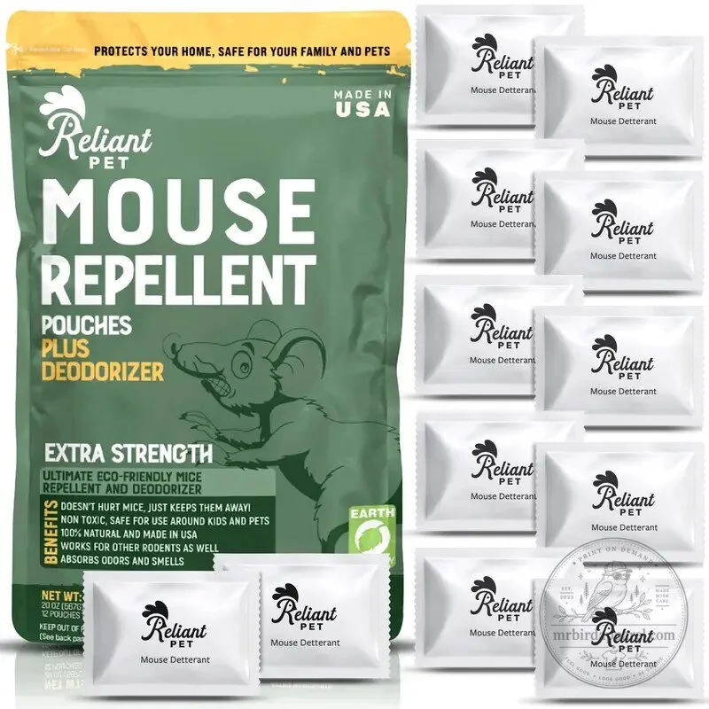 Reliant Pet Mouse Repellent Pouches Plus Deodorizer for Home and Garden 3 Reliant Pet Mouse Repellent Pouches Plus Deodorizer for Home and Garden