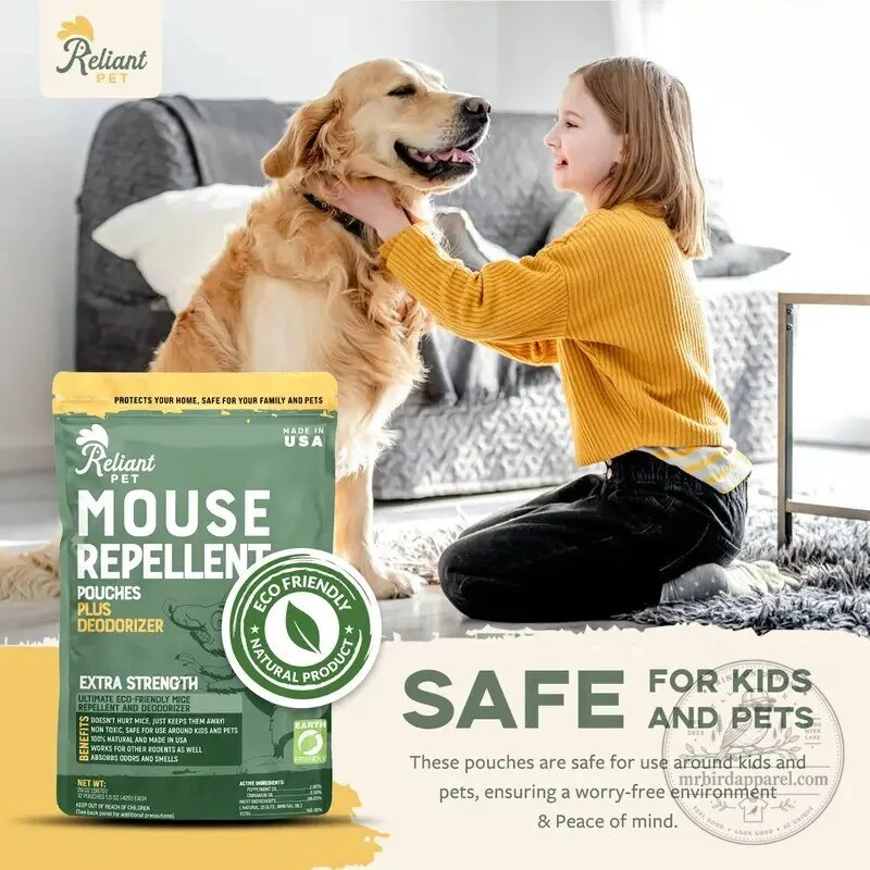 Reliant Pet Mouse Repellent Pouches Plus Deodorizer for Home and Garden 12 Reliant Pet Mouse Repellent Pouches Plus Deodorizer for Home and Garden