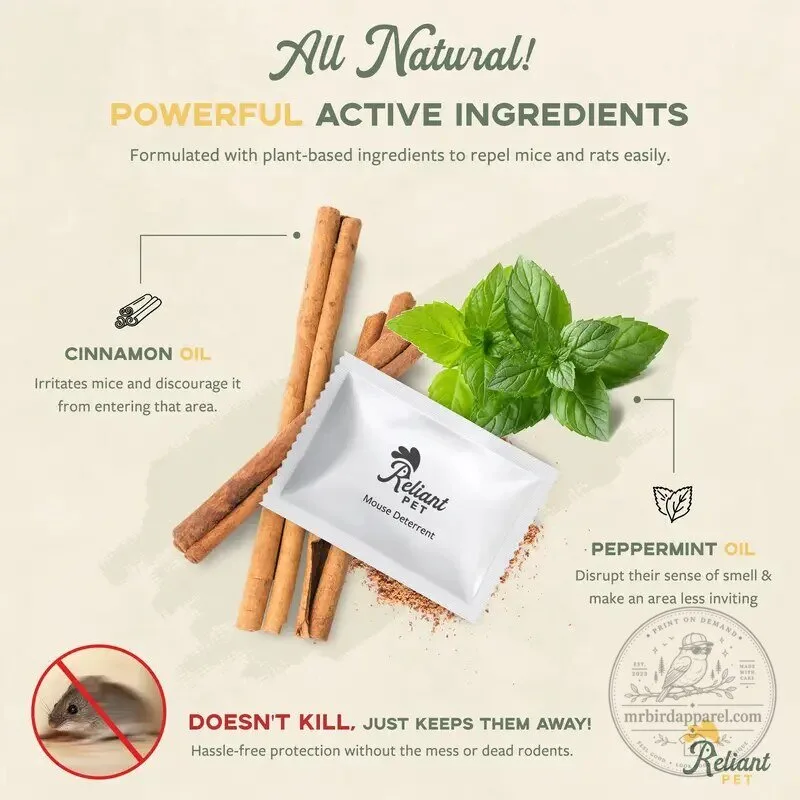 Reliant Pet Mouse Repellent Pouches Plus Deodorizer for Home and Garden 14 Reliant Pet Mouse Repellent Pouches Plus Deodorizer for Home and Garden
