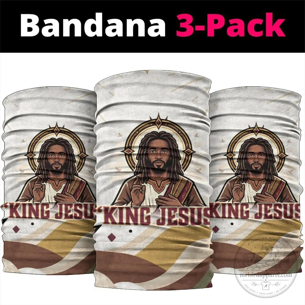 King Jesus African Black Christ Religious Christian Faith Neck Gaiter Bandana