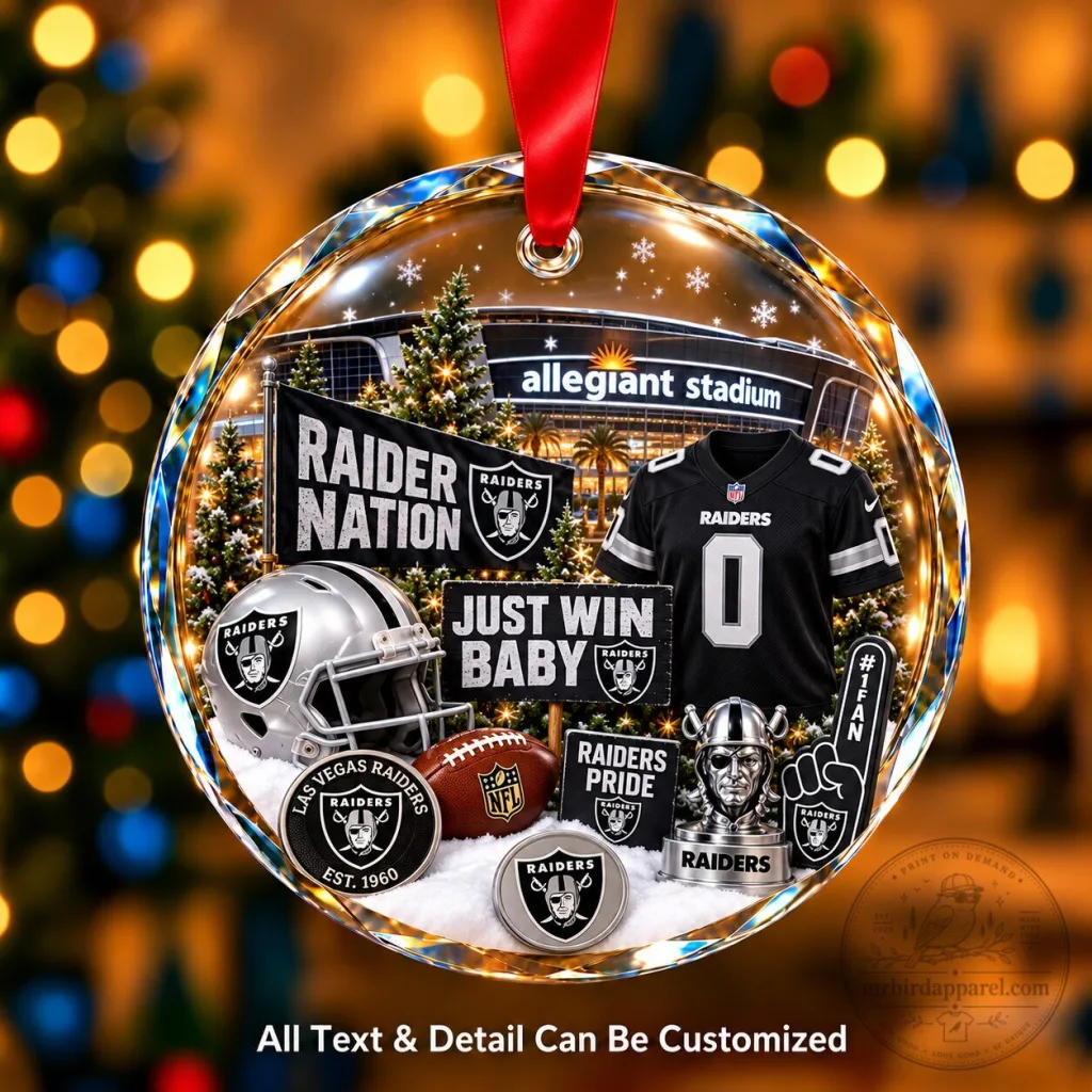 Las Vegas Raiders Allegiant Stadium Christmas Tree Ornament Las Vegas Raiders Allegiant Stadium Christmas Tree Ornament