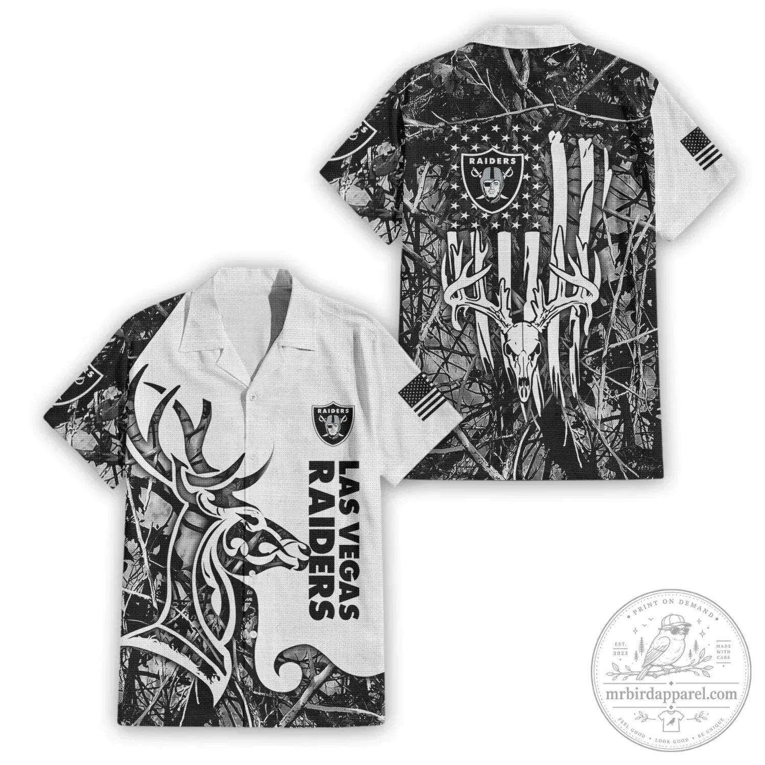 Las Vegas Raiders Deer Hunting Camouflage Hawaiian Shirt