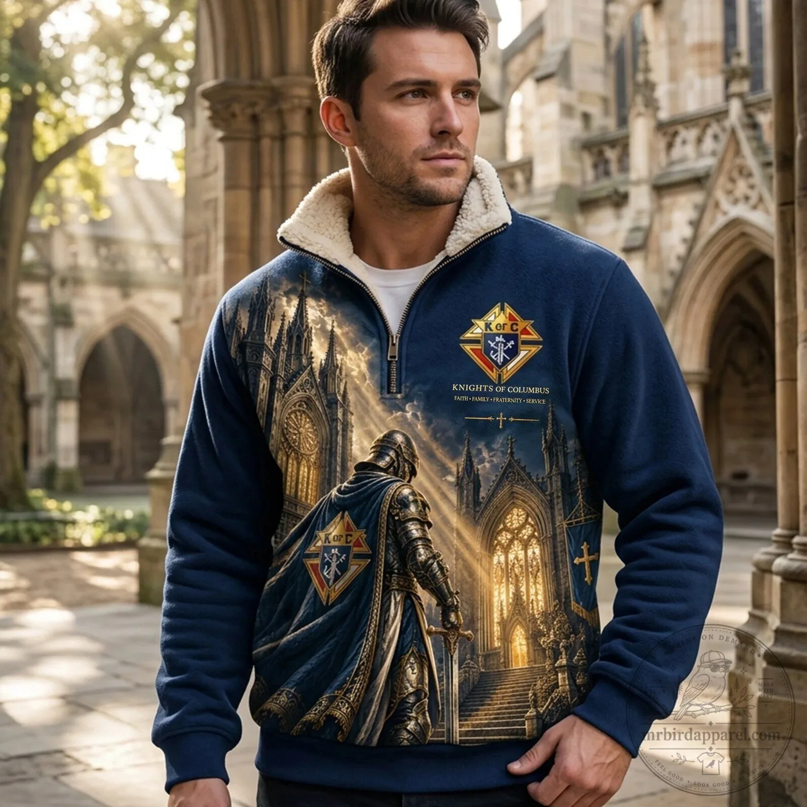 Knights of Columbus Faith Family Fraternity Service Sherpa Fleece Quarter Zip Jacket 8 Knights of Columbus Faith Family Fraternity Service Sherpa Fleece Quarter Zip Jacket