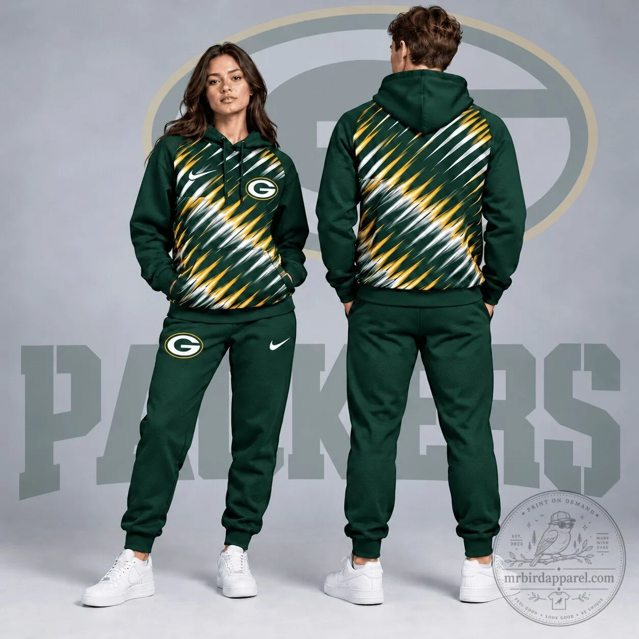 Green Bay Packers Dynamic Slash Streak Graphic Pullover Hoodie