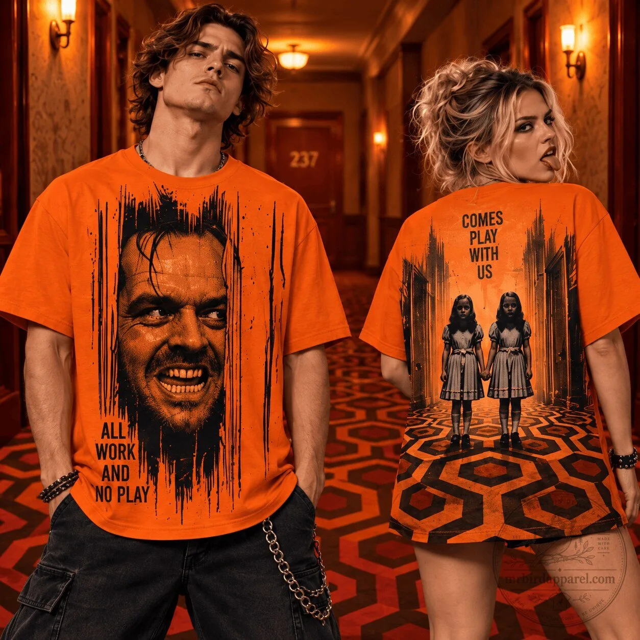 The Shining Jack Torrance Grady Twins Overlook Hotel Horror Movie T-Shirt