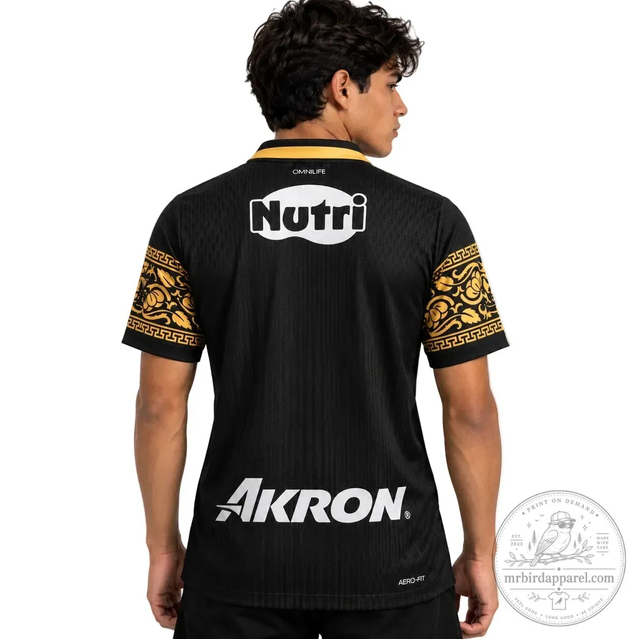 Club Deportivo Guadalajara Chivas Black Gold Patterned Fan Soccer Jersey 10 Club Deportivo Guadalajara Chivas Black Gold Patterned Fan Soccer Jersey
