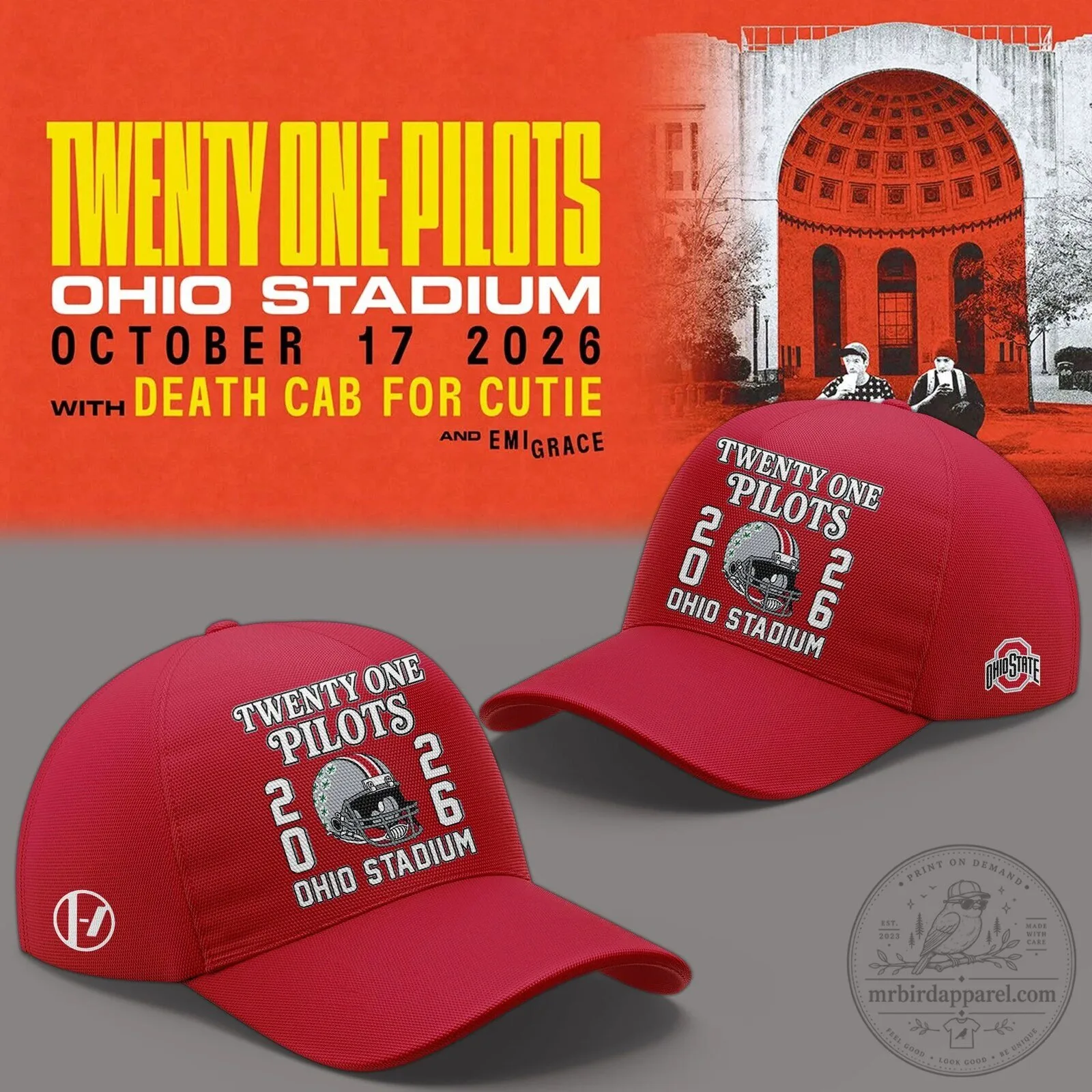 Twenty One Pilots Ohio Stadium Concert October 2026 Red T-Shirt 12 Twenty One Pilots Ohio Stadium Concert October 2026 Red T-Shirt