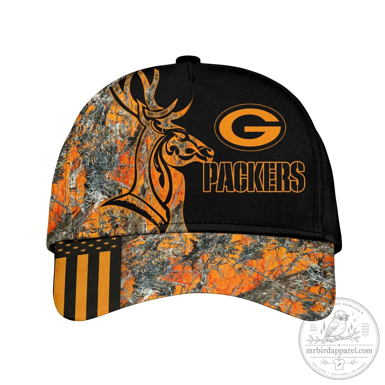 Green Bay Packers Deer Hunting Camouflage Adjustable Baseball Cap Hat