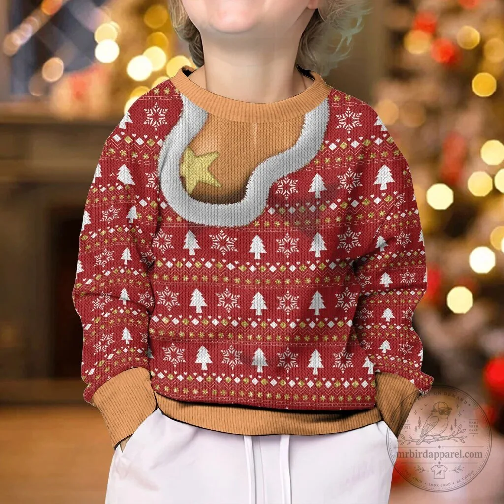 Funny Christmas Boob Gold Star Pasty Ugly Knit Pattern Holiday Sweatshirt 12 Funny Christmas Boob Gold Star Pasty Ugly Knit Pattern Holiday Sweatshirt