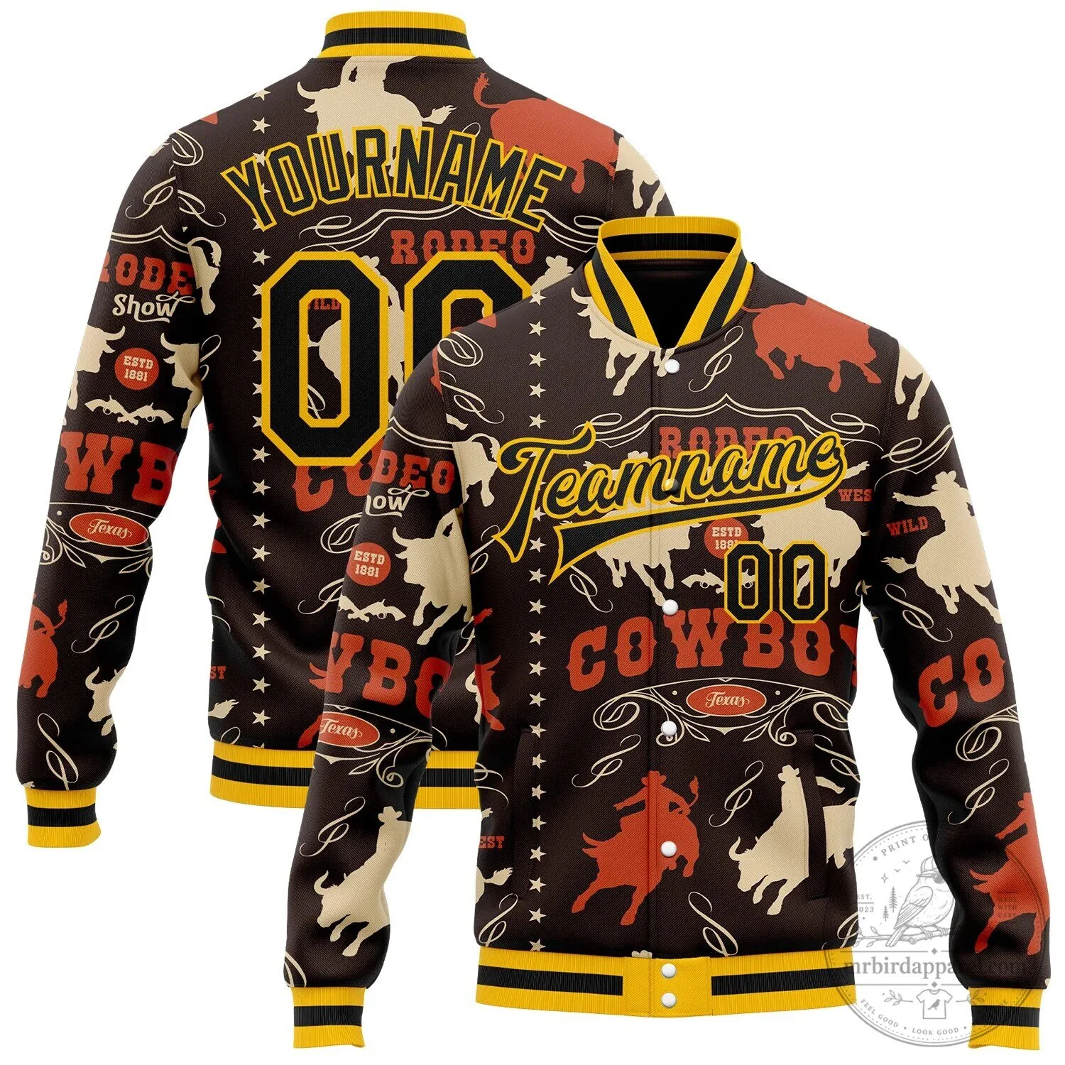 Vintage Western Cowboy Rodeo Bomber Jacket