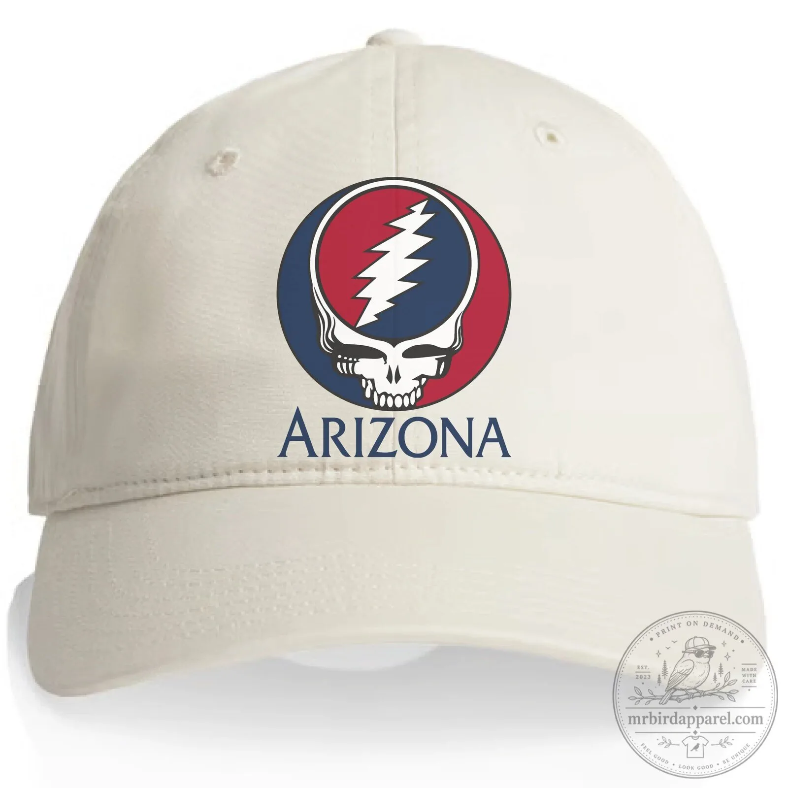 University of Arizona Grateful Dead Stealie Skull Logo Embroidered Cap Hat