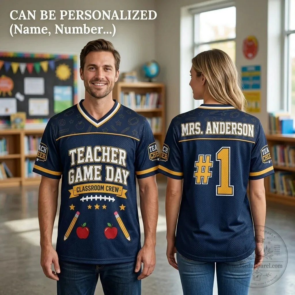 Personalized Teacher Game Day Classroom Crew Football Jersey 5 Personalized Teacher Game Day Classroom Crew Football Jersey