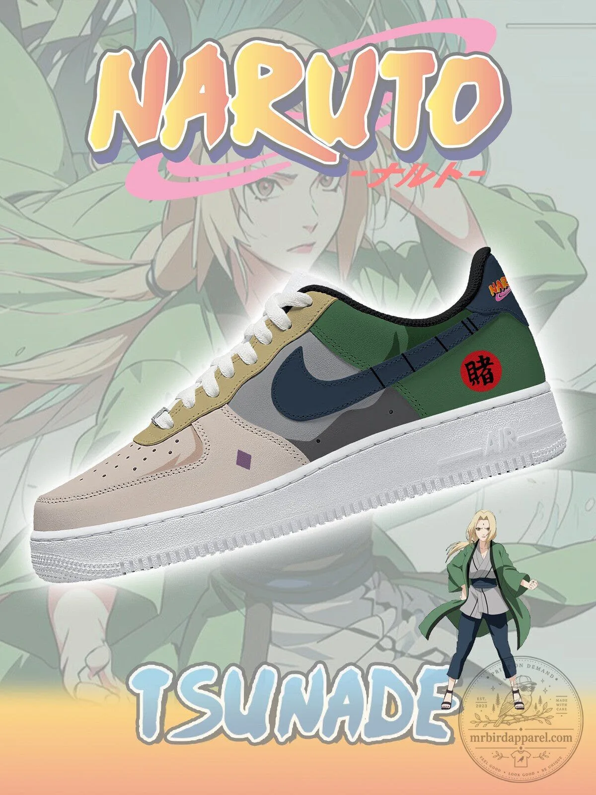Naruto Tsunade Senju Anime Custom Design Sneakers 2 Naruto Tsunade Senju Anime Custom Design Sneakers