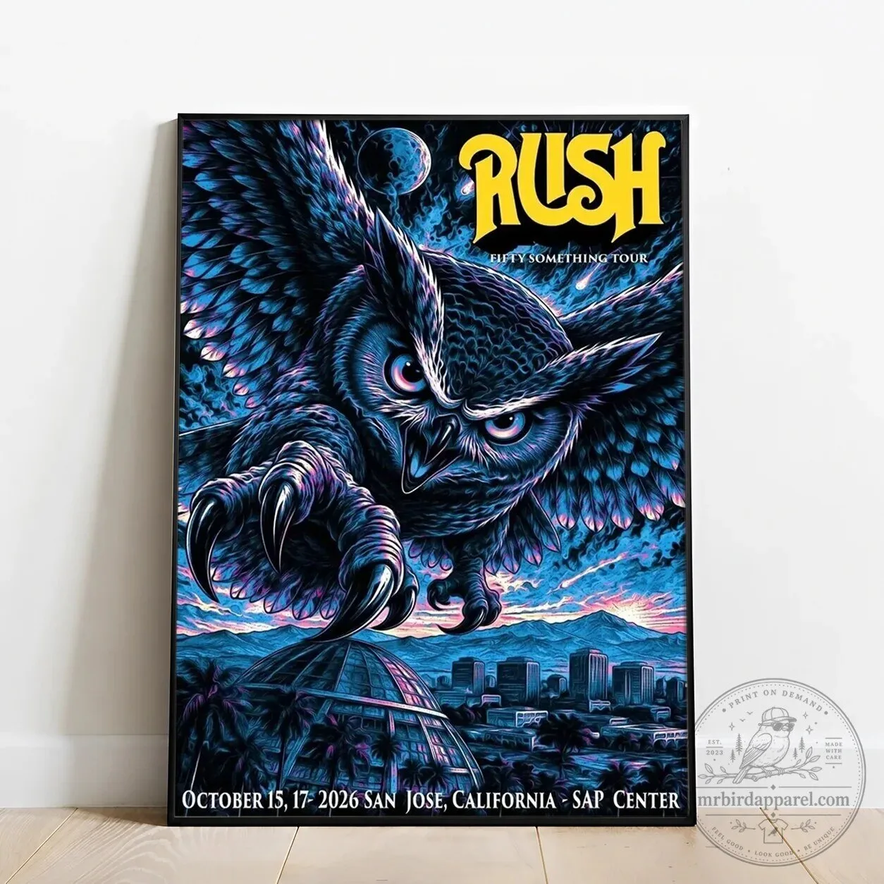 2026 San Jose Concert Poster for the Rush Fifty Something Tour 1 2026 San Jose Concert Poster for the Rush Fifty Something Tour