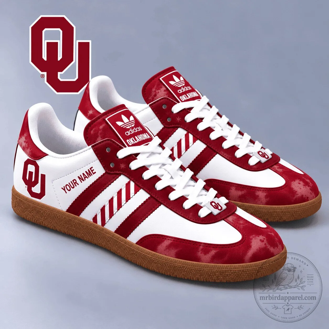Oklahoma Sooners Custom Name Ruby Prestige Samba Shoes