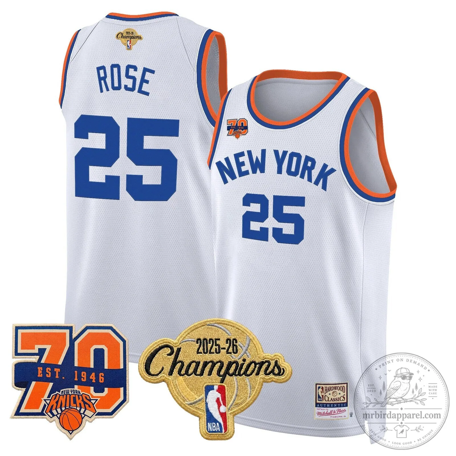 New York Knicks Derrick Rose 2025-2026 Champions Basketball Jersey