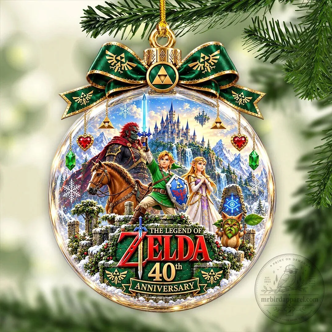 Zelda 40th Anniversary Ornament for Christmas Tree Celebrations