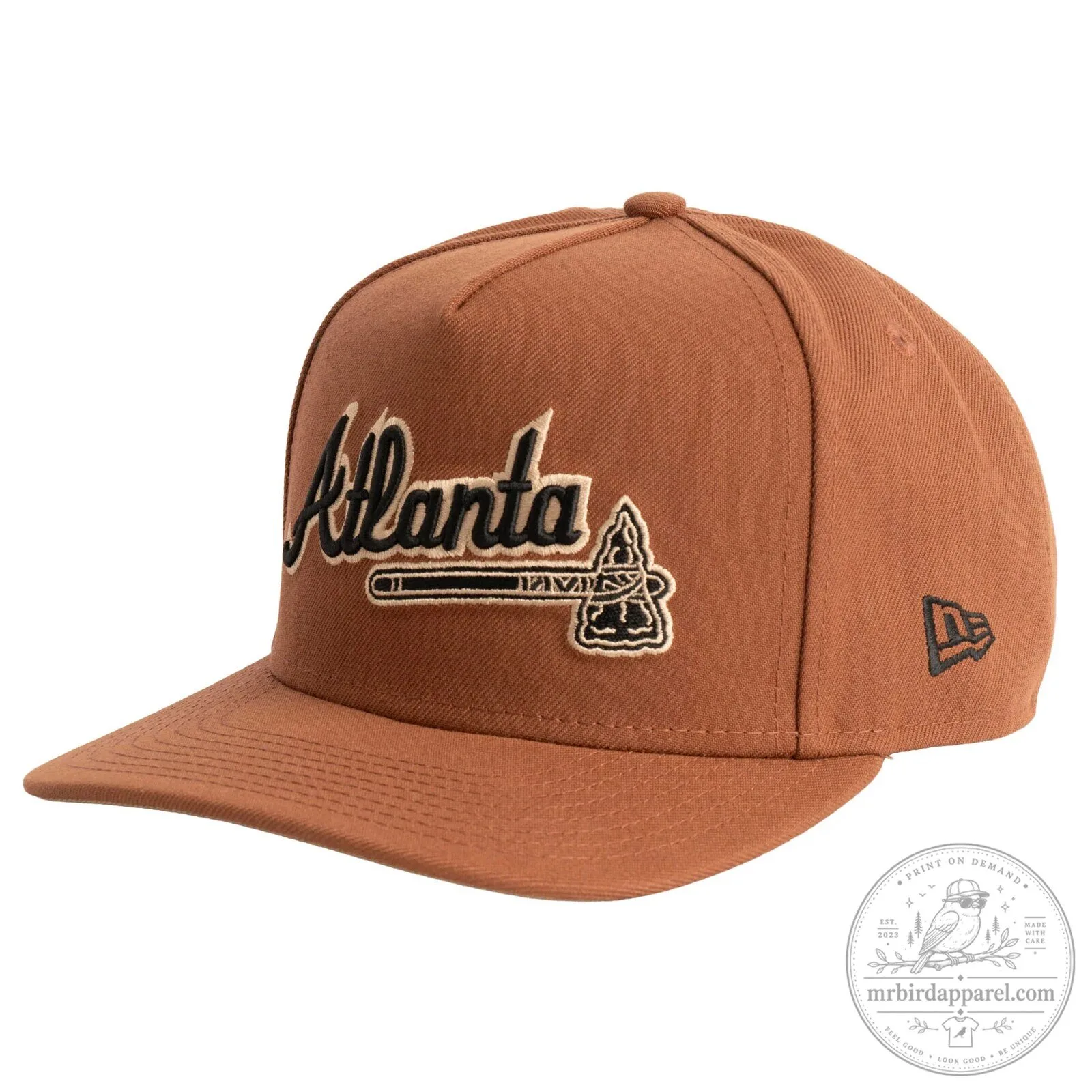 Atlanta Braves Baseball Team Logo Brown Snapback Cap Hat 10 Atlanta Braves Baseball Team Logo Brown Snapback Cap Hat