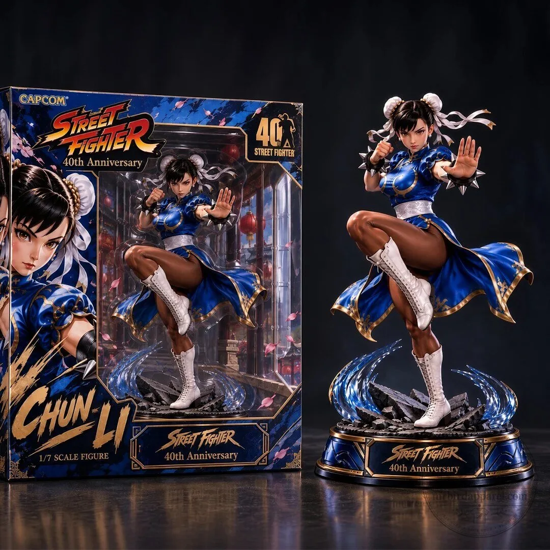 Street Fighter Chun-Li 40th Anniversary Collectible Video Game Figurine